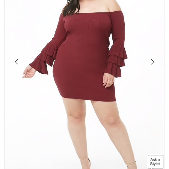 ❌PRICE FIRM❌ Off the Shoulder Ruffle Sleeve Dress - Picture 4 of 4